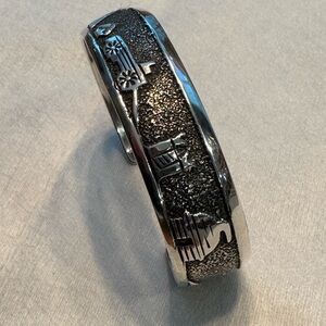Silver Engraved Cuff Bracelet